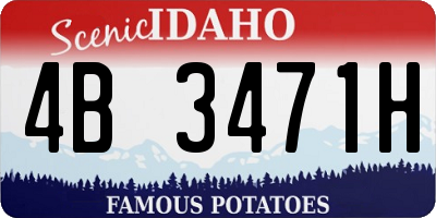 ID license plate 4B3471H