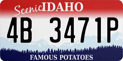 ID license plate 4B3471P