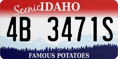 ID license plate 4B3471S