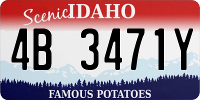 ID license plate 4B3471Y