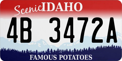 ID license plate 4B3472A