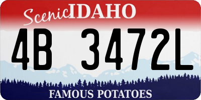 ID license plate 4B3472L