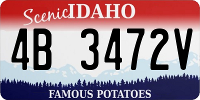 ID license plate 4B3472V