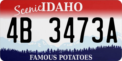 ID license plate 4B3473A