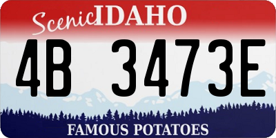 ID license plate 4B3473E