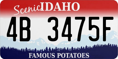 ID license plate 4B3475F