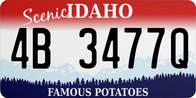 ID license plate 4B3477Q