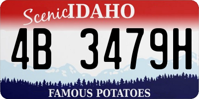 ID license plate 4B3479H