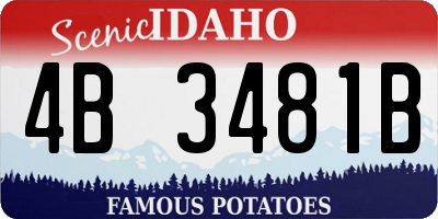 ID license plate 4B3481B