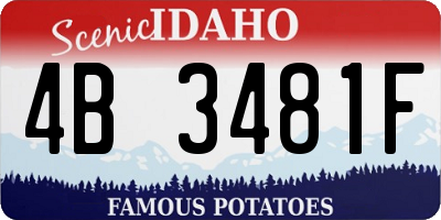 ID license plate 4B3481F