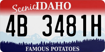 ID license plate 4B3481H