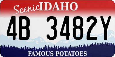 ID license plate 4B3482Y