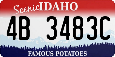 ID license plate 4B3483C