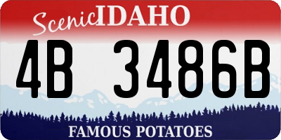 ID license plate 4B3486B