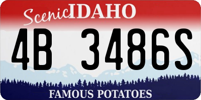 ID license plate 4B3486S