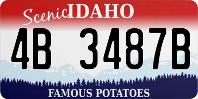 ID license plate 4B3487B