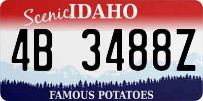 ID license plate 4B3488Z