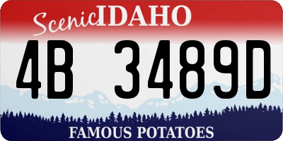 ID license plate 4B3489D