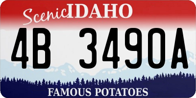 ID license plate 4B3490A