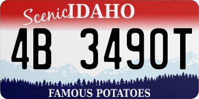 ID license plate 4B3490T