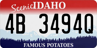 ID license plate 4B3494Q
