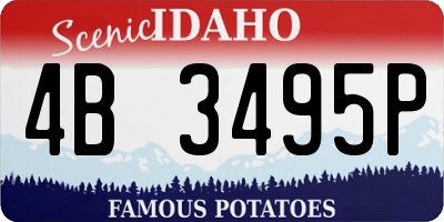 ID license plate 4B3495P