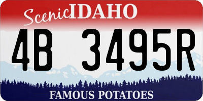ID license plate 4B3495R