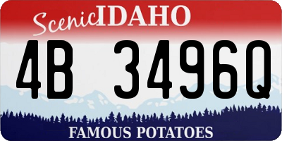 ID license plate 4B3496Q