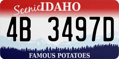 ID license plate 4B3497D