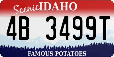 ID license plate 4B3499T
