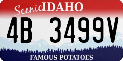 ID license plate 4B3499V