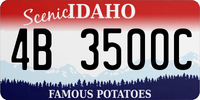 ID license plate 4B3500C