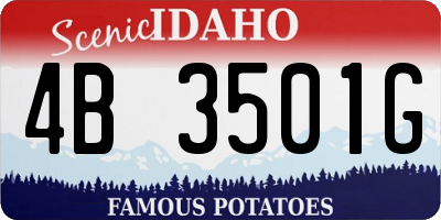 ID license plate 4B3501G