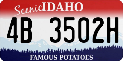 ID license plate 4B3502H
