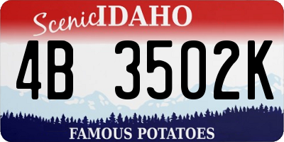 ID license plate 4B3502K