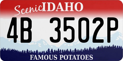 ID license plate 4B3502P