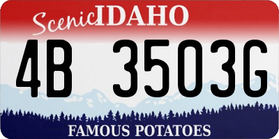 ID license plate 4B3503G