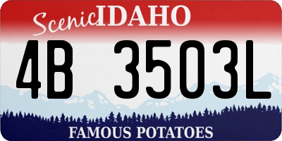 ID license plate 4B3503L