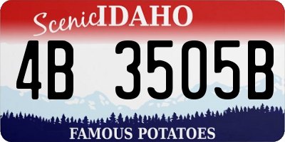 ID license plate 4B3505B