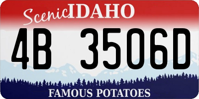 ID license plate 4B3506D