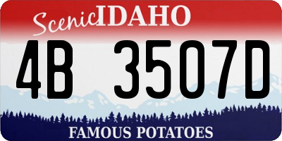 ID license plate 4B3507D