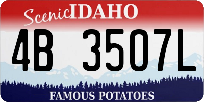ID license plate 4B3507L