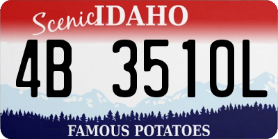 ID license plate 4B3510L
