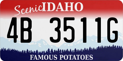 ID license plate 4B3511G