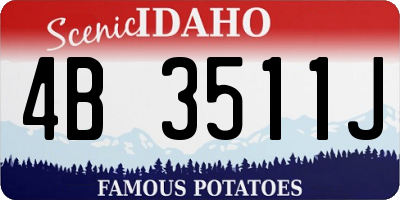 ID license plate 4B3511J