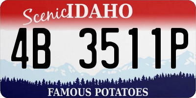 ID license plate 4B3511P