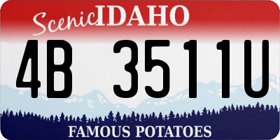 ID license plate 4B3511U