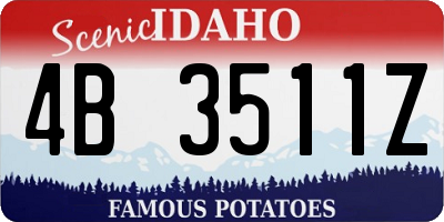 ID license plate 4B3511Z