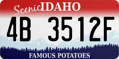 ID license plate 4B3512F