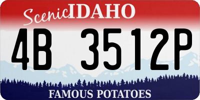 ID license plate 4B3512P